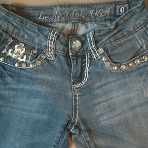 La idol, boot cut jeans, sz 0
